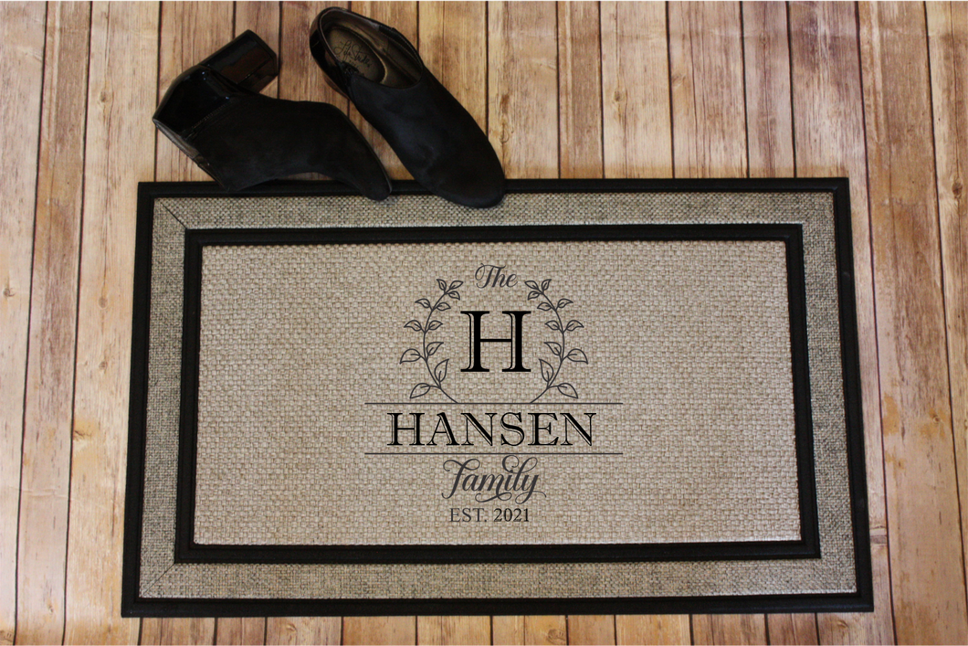 Hansen Style Custom Name Door Mat - 18