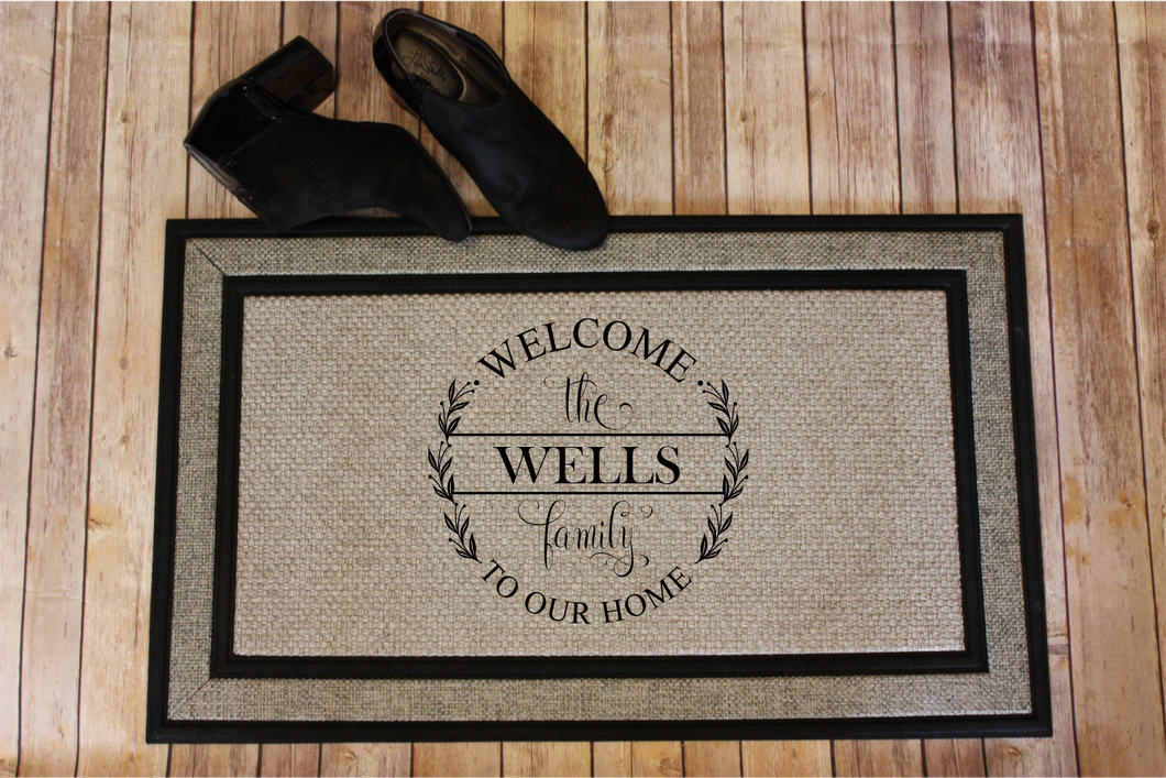 Wells Style Custom Name Door Mat - 18